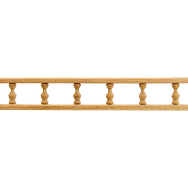 WOODEN SMALL DECORATIVE RAIL 1m / OAK
