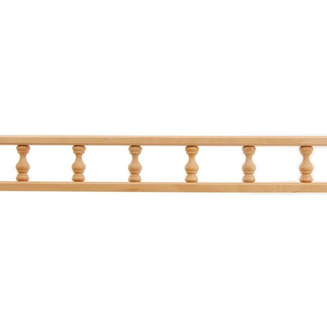 WOODEN SMALL DECORATIVE RAIL 1m / BEECH