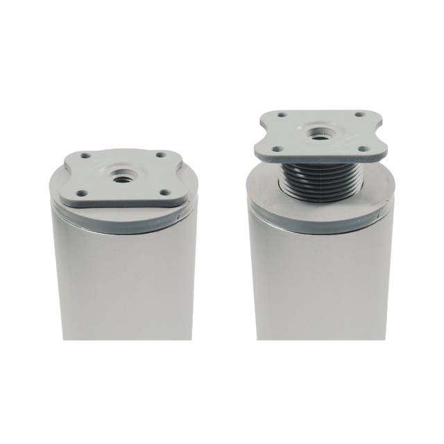 FURNITURE LEG KM D.60 HEIGHT 100 mm / MAT ALUMINIUM