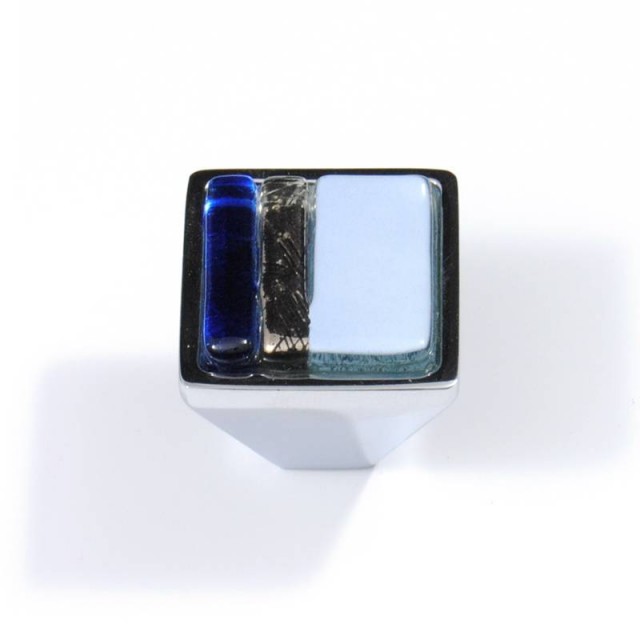 FURNITURE KNOB / CHROME BLUE 
