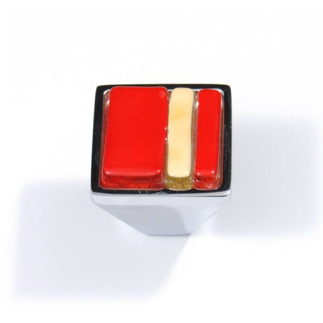 FURNITURE KNOB / CHROME RED 