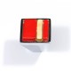 FURNITURE KNOB / CHROME RED  MURANO-CRYSTAL COLLECTION