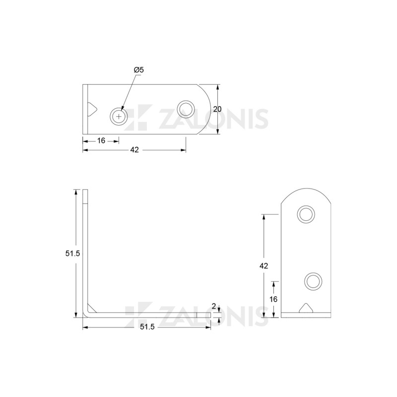 ΓΩΝΙΑ ΑΝΟΞΕΙΔΩΤΗ m.216 / 50x50x20 ΜΕΤΑΛΛΙΚΕΣ ΓΩΝΙΕΣ ΕΠΙΠΛΩΝ