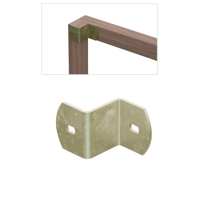 ΓΩΝΙΑ ΣΥΝΔΕΣΗΣ ΖΗΤΑ / 40x33x2.5 mm / ΙΡΙΔΙΟ