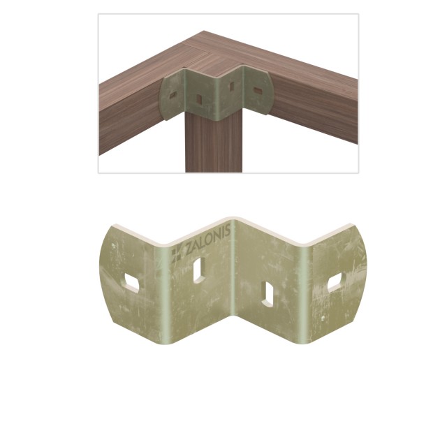 ΔΙΠΛΗ ΓΩΝΙΑ ΣΥΝΔΕΣΗΣ ΖΗΤΑ / 40x34x2.5 mm / ΙΡΙΔΙΟ