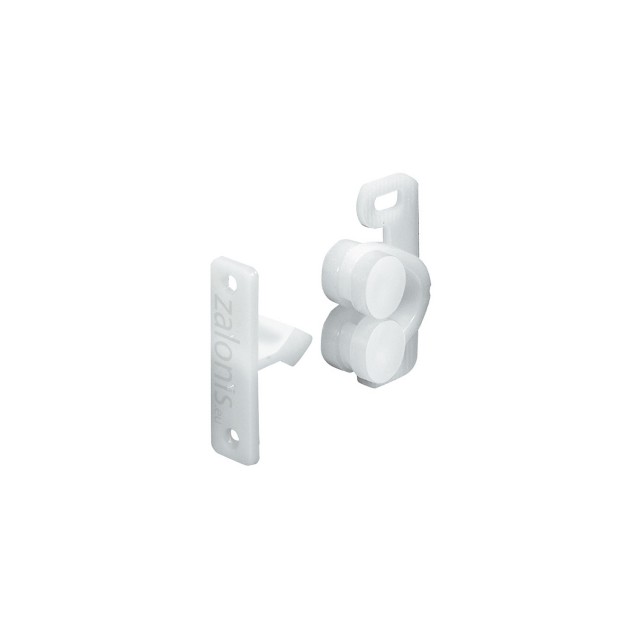 PLASTIC CLOSET ROLLER CATCH / WHITE