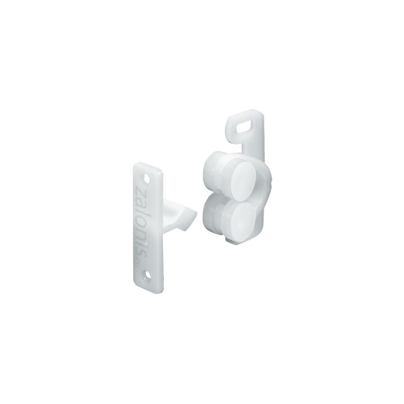 PLASTIC CLOSET ROLLER CATCH / WHITE CATCHES