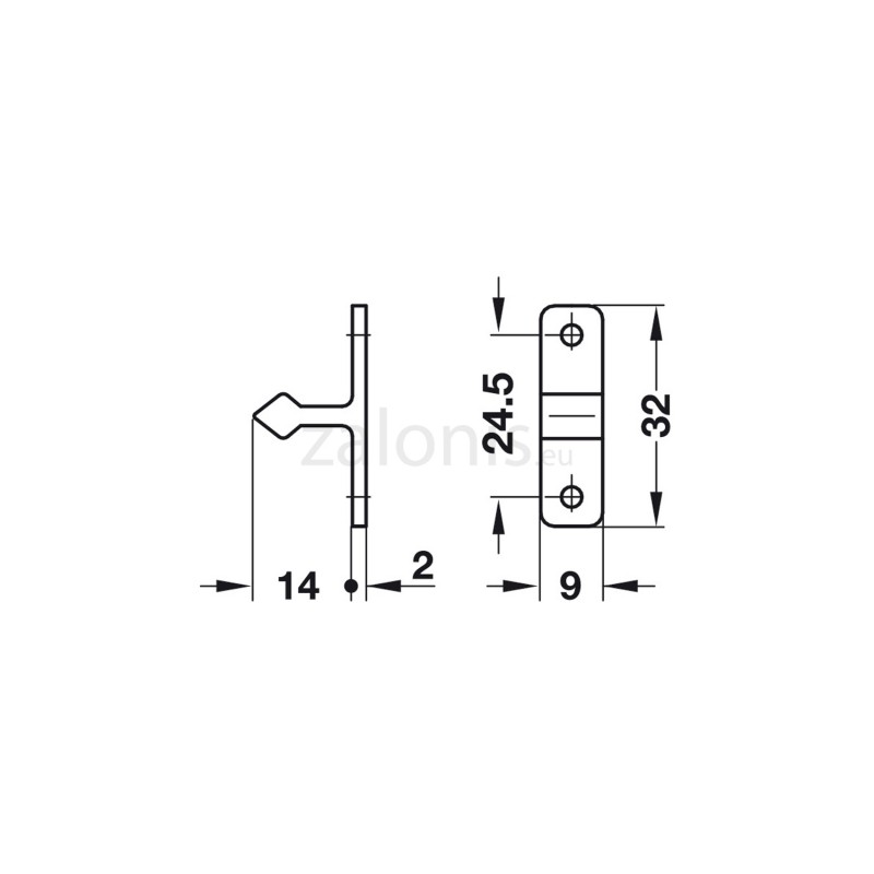 PLASTIC CLOSET ROLLER CATCH / WHITE CATCHES