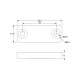 COUNTERPART OF MAGNETIC CATCH m.612 / 6x17x45 / WHITE