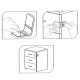 SIDE SAFETY LOCK / WHITE-GREY