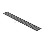 VENTILATION GRILLE COVER 12x100 cm / MAT BLACK