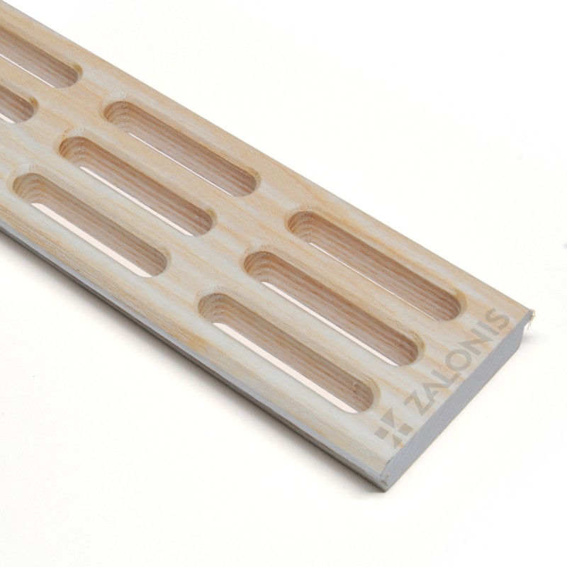 WOODEN VENTILATION GRILLE COVER 6x100cm / ASH WOOD BUILD-IN VENTILATION GRILLES