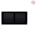AIR VENTILATION GRILLE COVER WITH INSECTS NET 10x20cm / BLACK