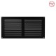 AIR VENTILATION GRILLE COVER WITH INSECTS NET 15x30cm / BLACK