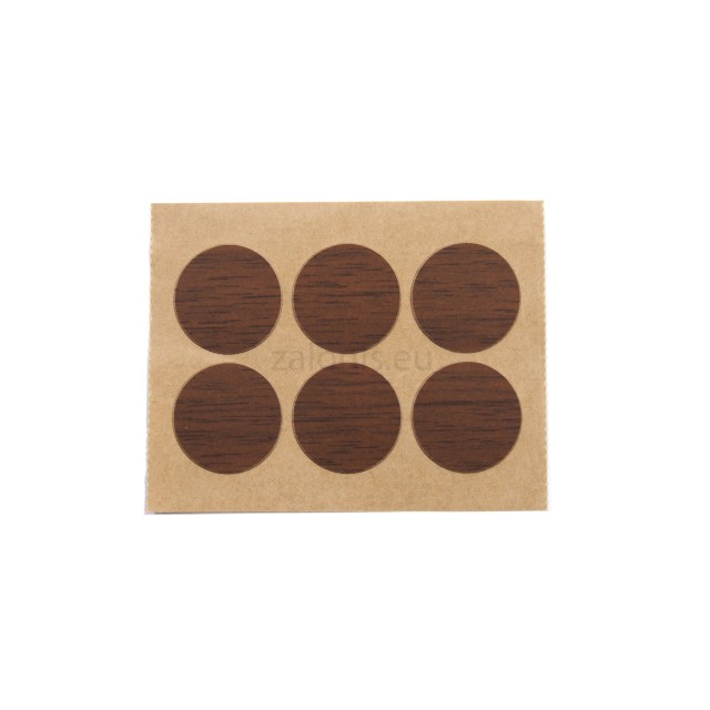 ADHESIVE HOLE COVER D.25 WALNUT