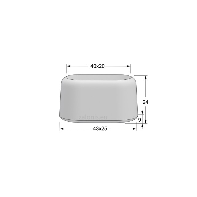 ΟΒΑΛ ΠΕΛΜΑ PVC ΕΞΩΤΕΡΙΚΟ / 40x20 / ΛΕΥΚΟ