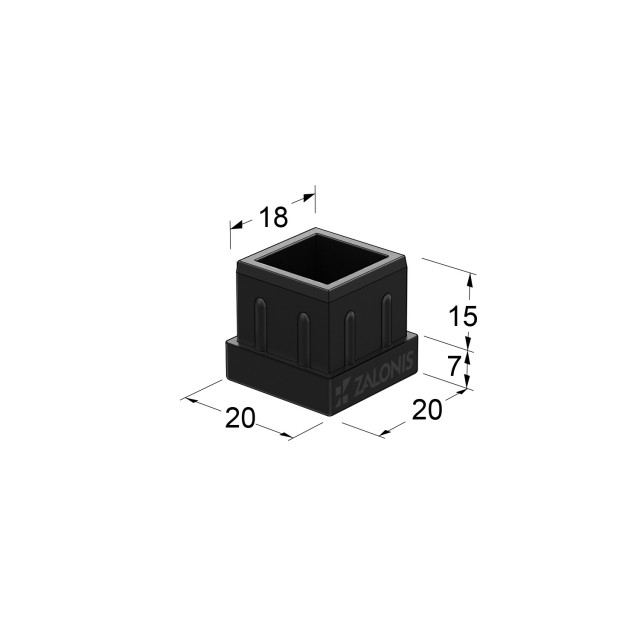 ΤΑΠΑ ΧΩΝΕΥΤΗ ΜΑΥΡΗ / 20x20