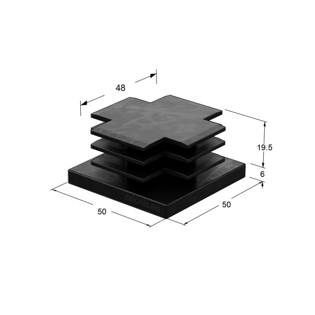 ΤΑΠΑ ΧΩΝΕΥΤΗ ΜΑΥΡΗ / 50x50