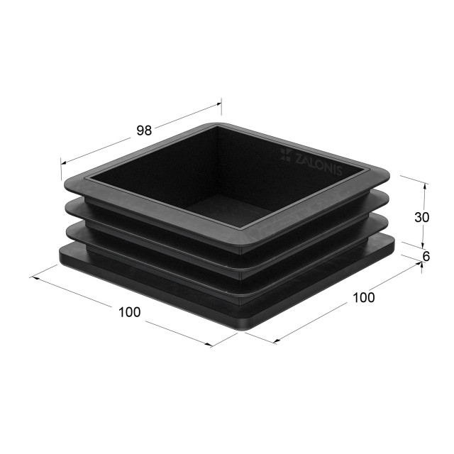 ΤΑΠΑ ΧΩΝΕΥΤΗ ΜΑΥΡΗ / 100x100
