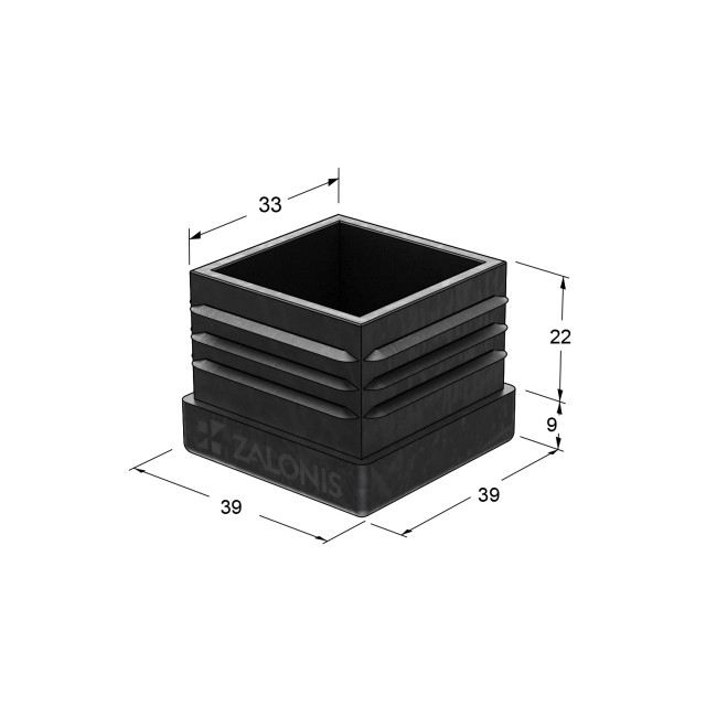 ΤΑΠΑ ΧΩΝΕΥΤΗ ΜΑΥΡΗ / 40x40 / ΜΕ ΠΤΕΡΥΓΙΑ