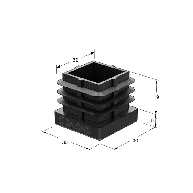 ΤΑΠΑ ΧΩΝΕΥΤΗ ΜΑΥΡΗ / 30x30 / ΜΕ ΠΤΕΡΥΓΙΑ