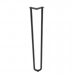 ΠΟΔΙ ΤΡΑΠΕΖΙΟΥ HAIRPIN 2-ROD VINTAGE / Υ.710 / ΜΑΥΡΟ ΜΑΤ