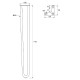 ΠΟΔΙ ΤΡΑΠΕΖΙΟΥ HAIRPIN 2-ROD VINTAGE / Υ.710 / ΜΑΥΡΟ ΜΑΤ