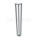 ΠΟΔΙ ΤΡΑΠΕΖΙΟΥ HAIRPIN 3-ROD VINTAGE / Υ.710 / ΜΑΥΡΟ ΜΑΤ
