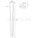 ΠΟΔΙ ΤΡΑΠΕΖΙΟΥ HAIRPIN 3-ROD VINTAGE / Υ.710 / ΜΑΥΡΟ ΜΑΤ