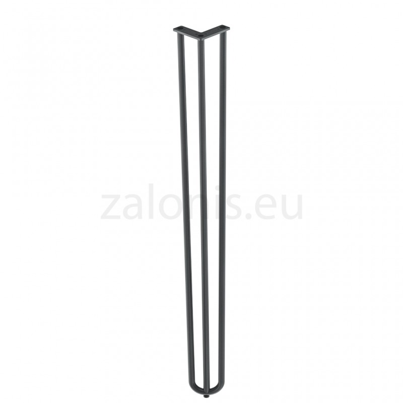 ΠΟΔΙ ΤΡΑΠΕΖΙΟΥ HAIRPIN 3-ROD VINTAGE / Υ.820 / ΜΑΥΡΟ ΜΑΤ