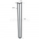 ΠΟΔΙ ΤΡΑΠΕΖΙΟΥ HAIRPIN 3-ROD VINTAGE / Υ.820 / ΜΑΥΡΟ ΜΑΤ