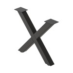 ΠΟΔΙ ΤΡΑΠΕΖΙΟΥ X m.680 80x80 / Υ. 730 / ΜΑΥΡΟ ΜΑΤ