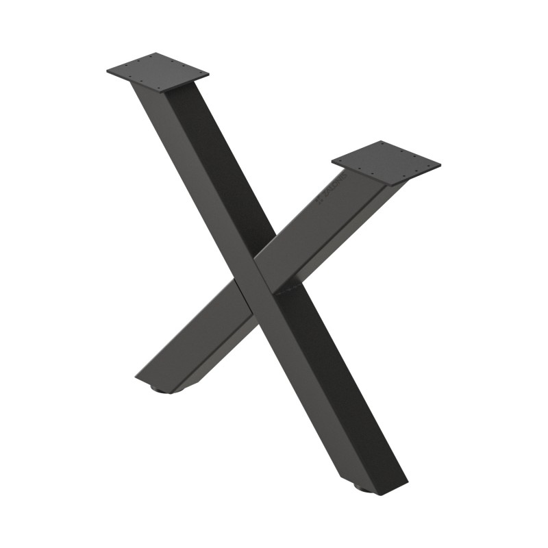 ΠΟΔΙ ΤΡΑΠΕΖΙΟΥ X m.680 80x80 / Υ. 730 / ΜΑΥΡΟ ΜΑΤ