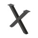 ΠΟΔΙ ΤΡΑΠΕΖΙΟΥ X m.680 80x80 / Υ. 730 / ΜΑΥΡΟ ΜΑΤ