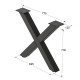 ΠΟΔΙ ΤΡΑΠΕΖΙΟΥ X m.680 80x80 / Υ. 730 / ΜΑΥΡΟ ΜΑΤ
