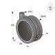 ΡΟΔΑ SR METAL Φ.100 Υ.125 ΣΕΙΡΑ SR METAL / 40-100 Kg