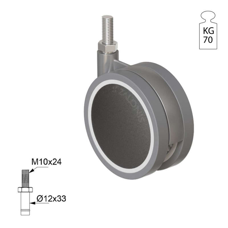 ΡΟΔΑ SR METAL Φ.100 Υ.125 ΣΕΙΡΑ SR METAL / 40-100 Kg