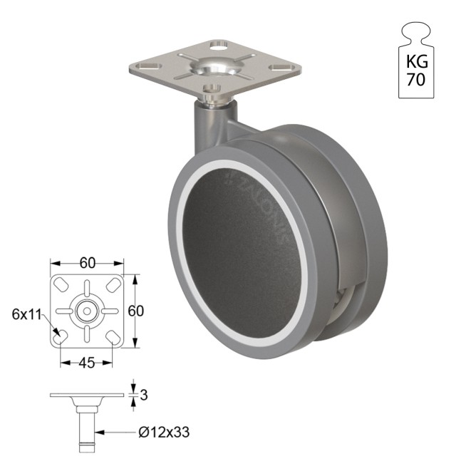 ΡΟΔΑ SR METAL Φ.100 Υ.125