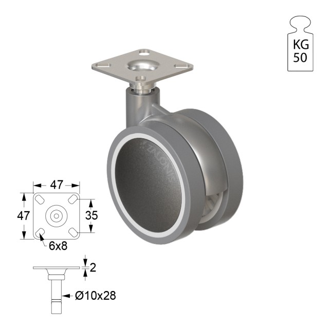 ΡΟΔΑ SR METAL Φ.75 Υ.104