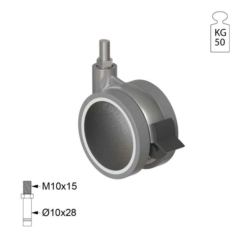 ΡΟΔΑ SR METAL Φ.75 Υ.104 / ΜΕ ΦΡΕΝΟ ΣΕΙΡΑ SR METAL / 40-100 Kg