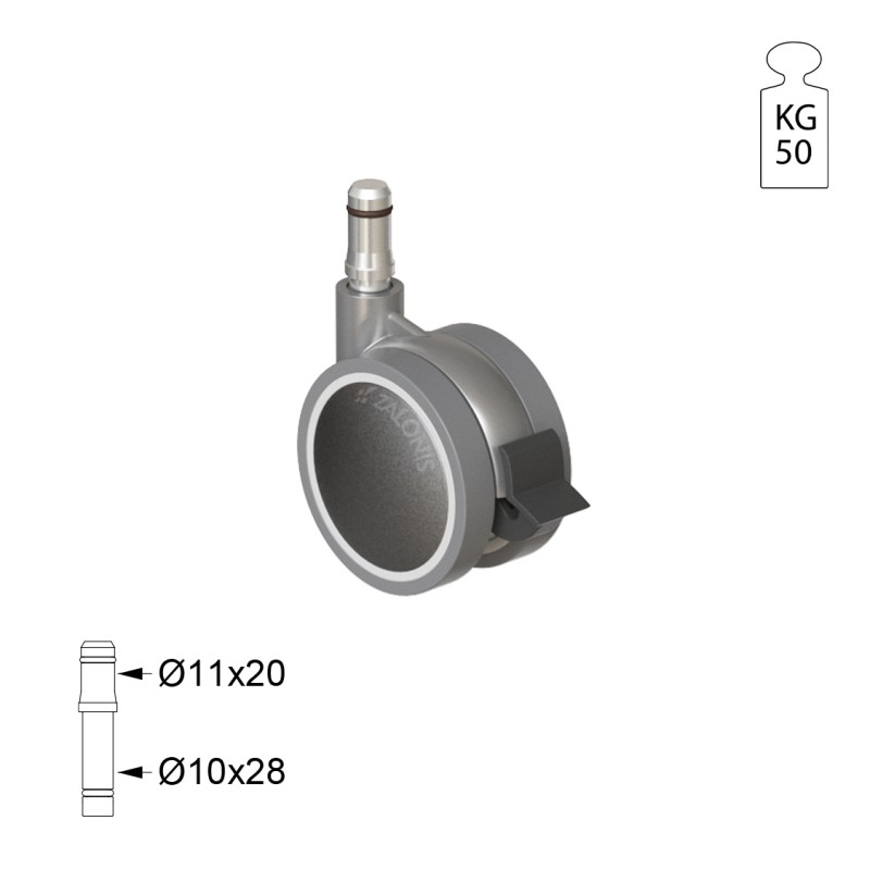 ΡΟΔΑ SR METAL Φ.60 Υ.87 / ΜΕ ΦΡΕΝΟ