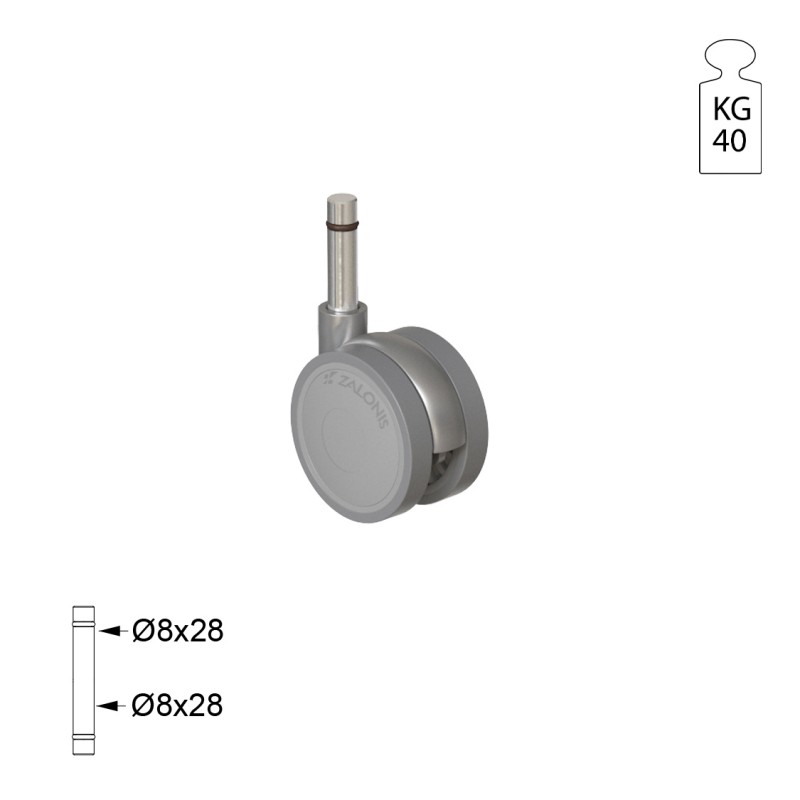 ΡΟΔΑ SR METAL Φ.40 Υ.55 ΣΕΙΡΑ SR METAL / 40-100 Kg