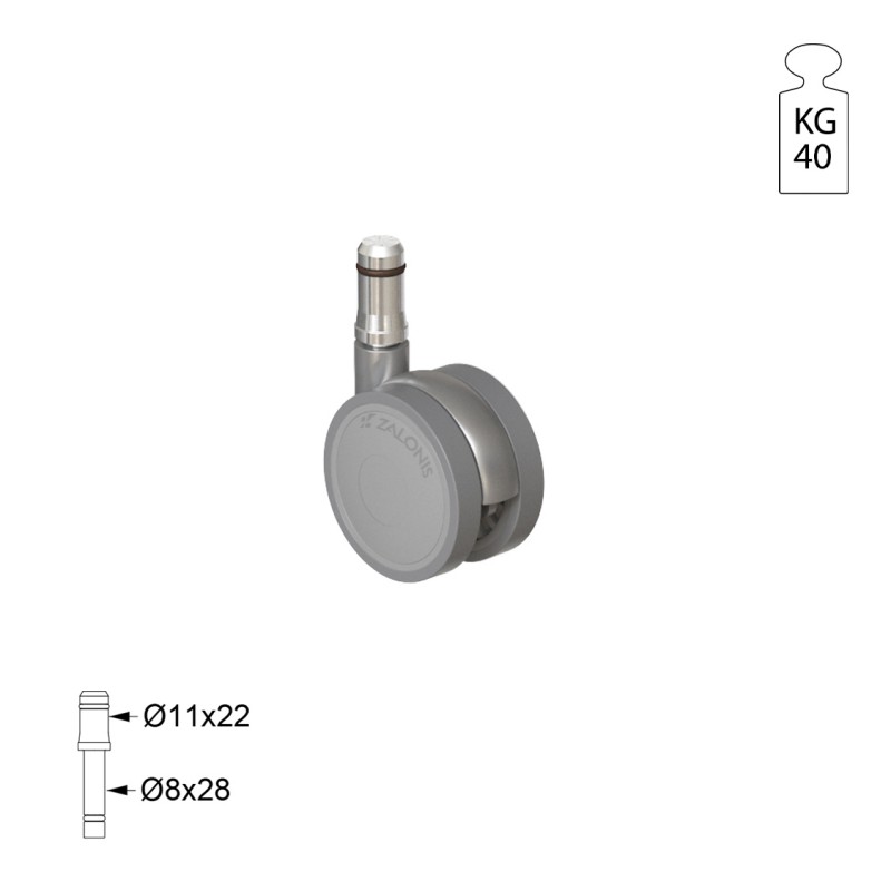 ΡΟΔΑ SR METAL Φ.40 Υ.55 ΣΕΙΡΑ SR METAL / 40-100 Kg