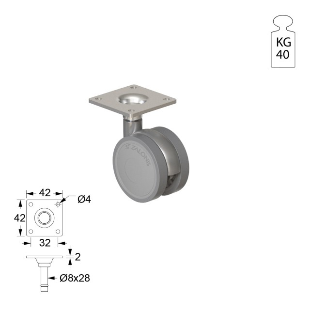 ΡΟΔΑ SR METAL Φ.40 Υ.55