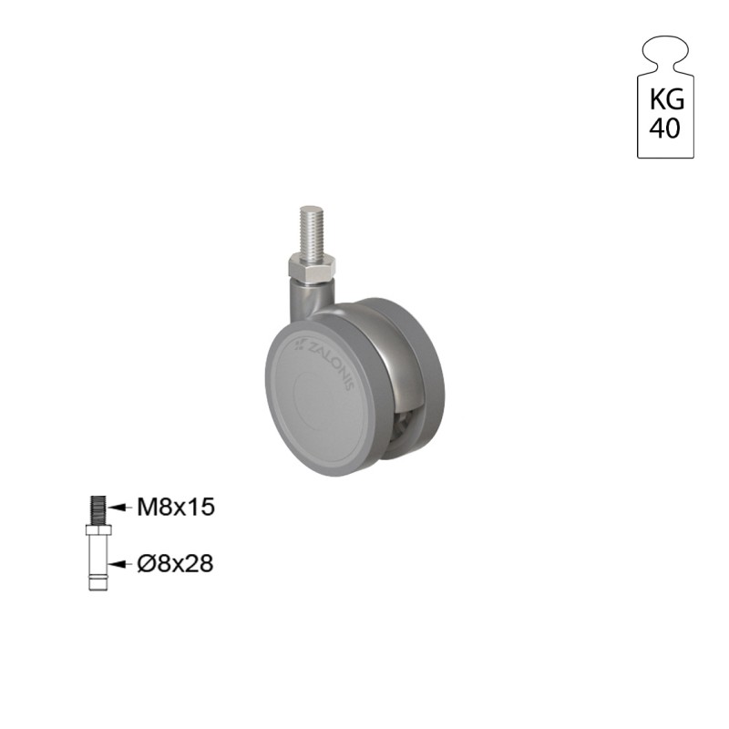 ΡΟΔΑ SR METAL Φ.40 Υ.55 ΣΕΙΡΑ SR METAL / 40-100 Kg