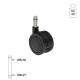 ΡΟΔΑ SR PLASTIC Φ.40 / ΜΑΥΡΟ ΣΕΙΡΑ SR PLASTIC / 40-50 Kg