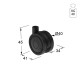ΡΟΔΑ SR PLASTIC Φ.40 / ΜΑΥΡΟ ΣΕΙΡΑ SR PLASTIC / 40-50 Kg