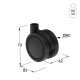ΡΟΔΑ SR PLASTIC Φ.60 / ΜΑΥΡΟ ΣΕΙΡΑ SR PLASTIC / 40-50 Kg