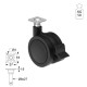 ΡΟΔΑ SR PLASTIC Φ.60 ΜΕ ΦΡΕΝΟ / ΜΑΥΡΟ ΣΕΙΡΑ SR PLASTIC / 40-50 Kg