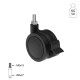 ΡΟΔΑ SR PLASTIC Φ.60 ΜΕ ΦΡΕΝΟ / ΜΑΥΡΟ ΣΕΙΡΑ SR PLASTIC / 40-50 Kg